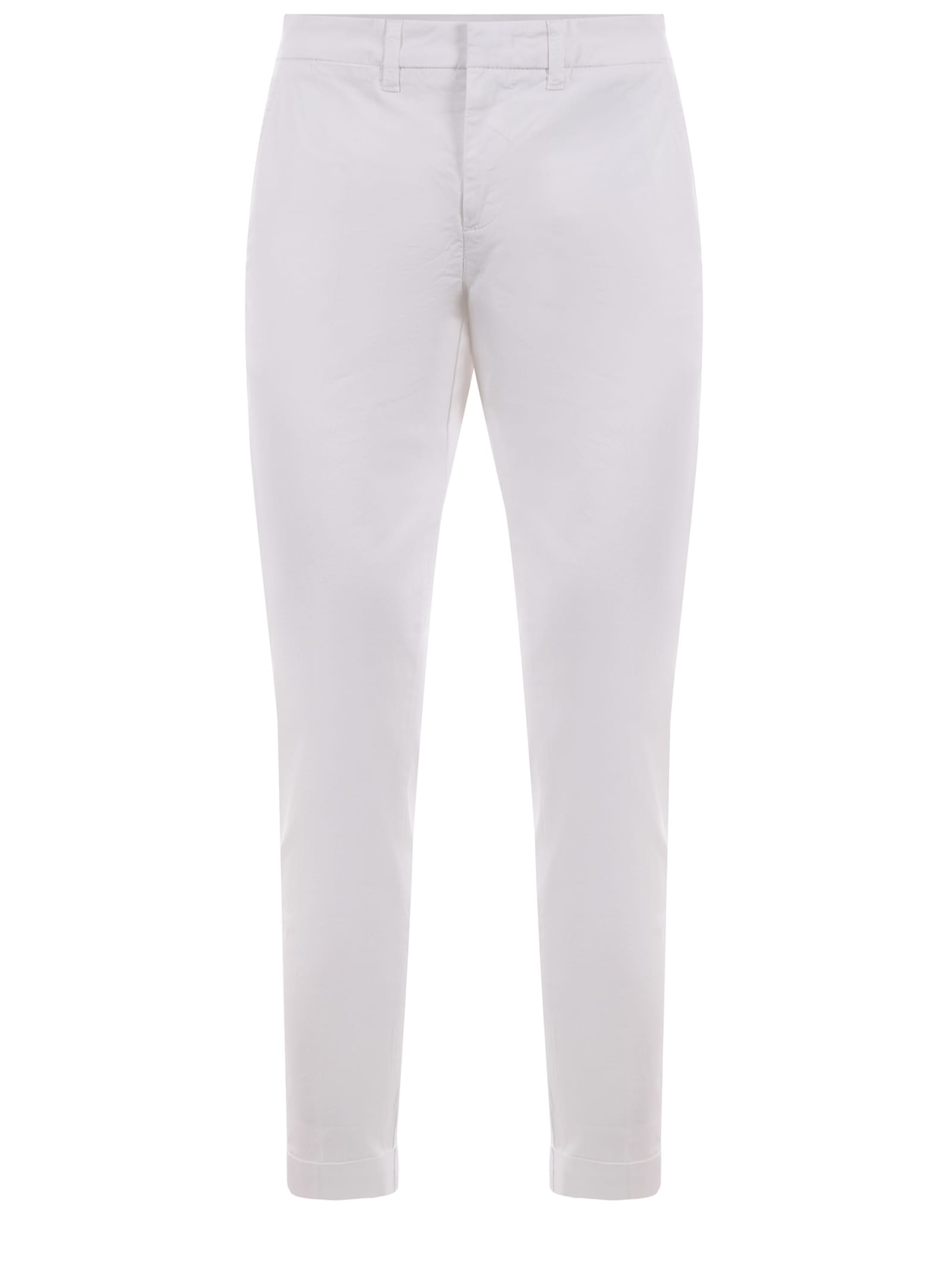 Shop Fay Trousers In Bianco