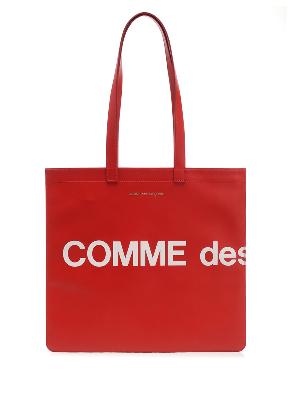 Comme Des Garçons Maxi Logo Shopping Tote In Red