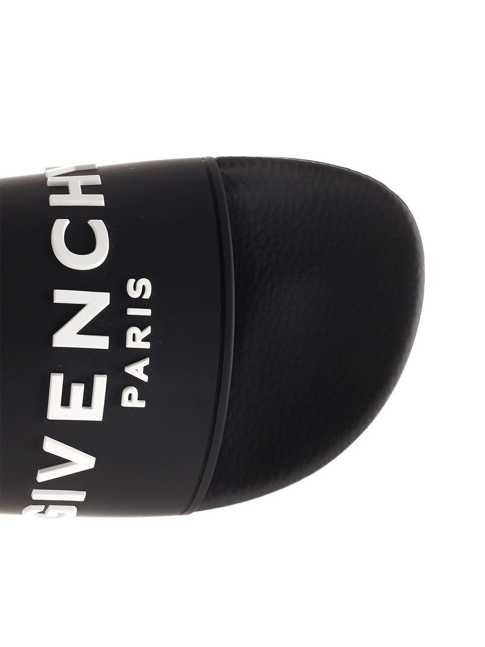 Shop Givenchy Black Slides With Logo In Nero