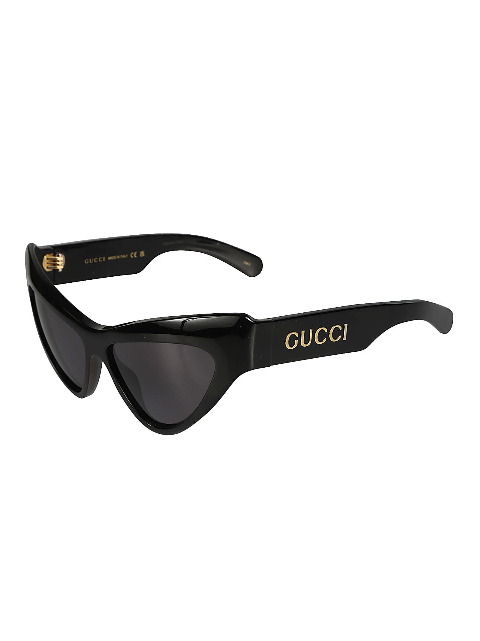 Shop Gucci Cat Eye Thick Sunglasses In Black