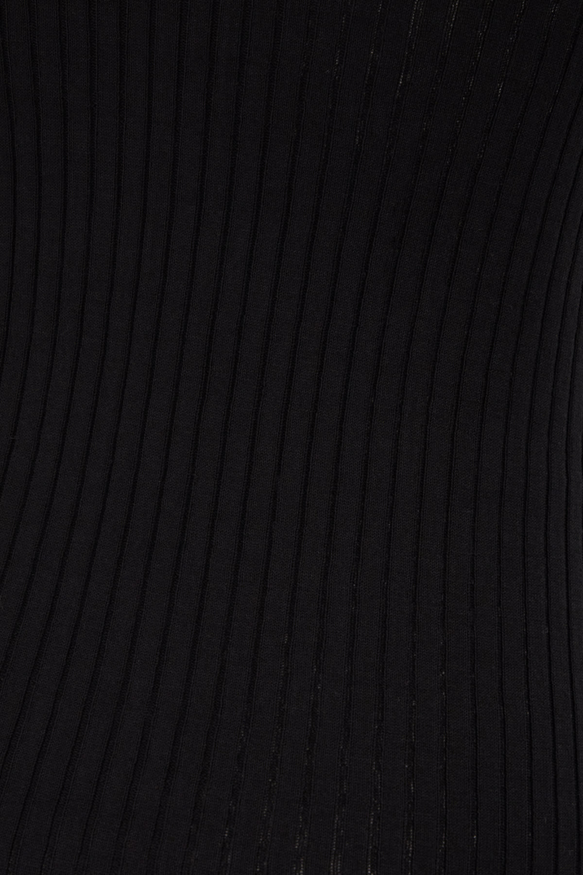 Sportmax Canotta Nera In Cotone A Costine In 005