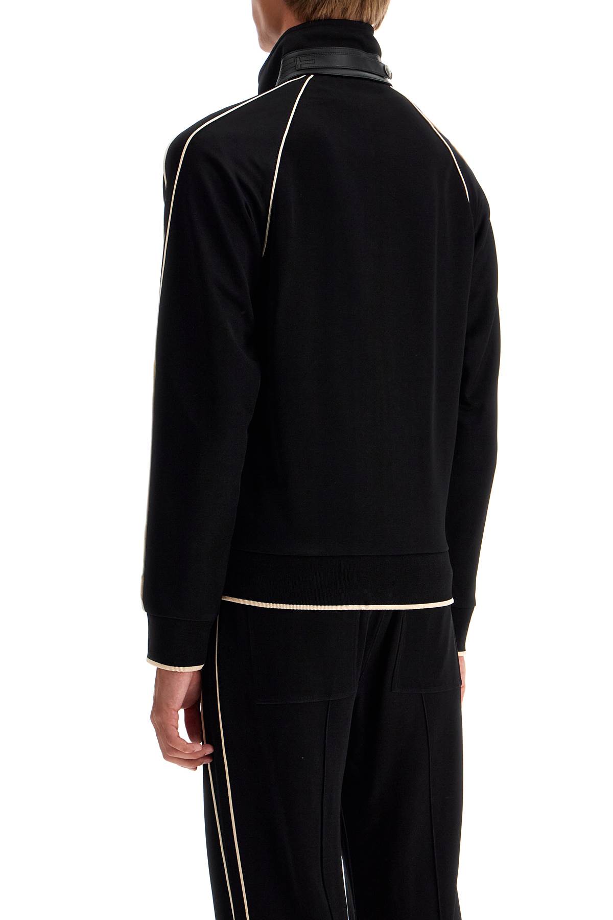 Shop Tom Ford V-neck Viscose Zip-up In Black (black)