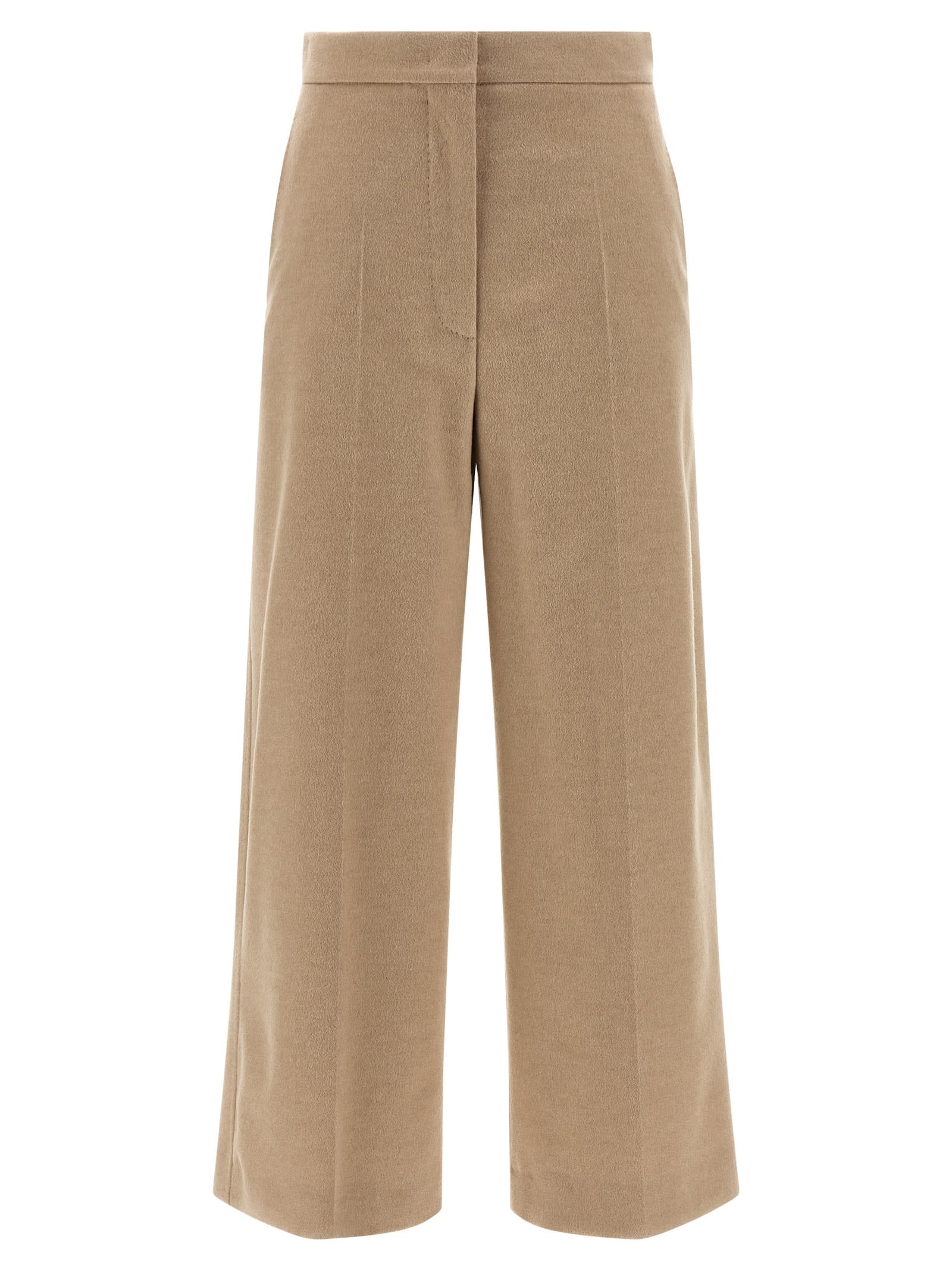 Max Mara Beige Marengo Pants In Brown