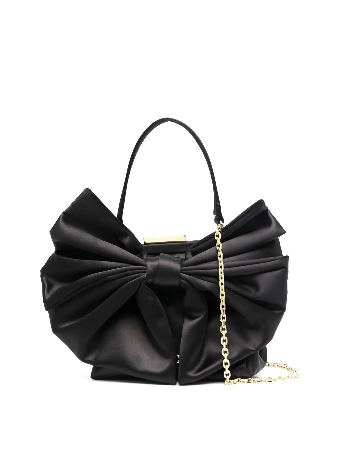 Love Moschino Satin Bow Crossbody In Black