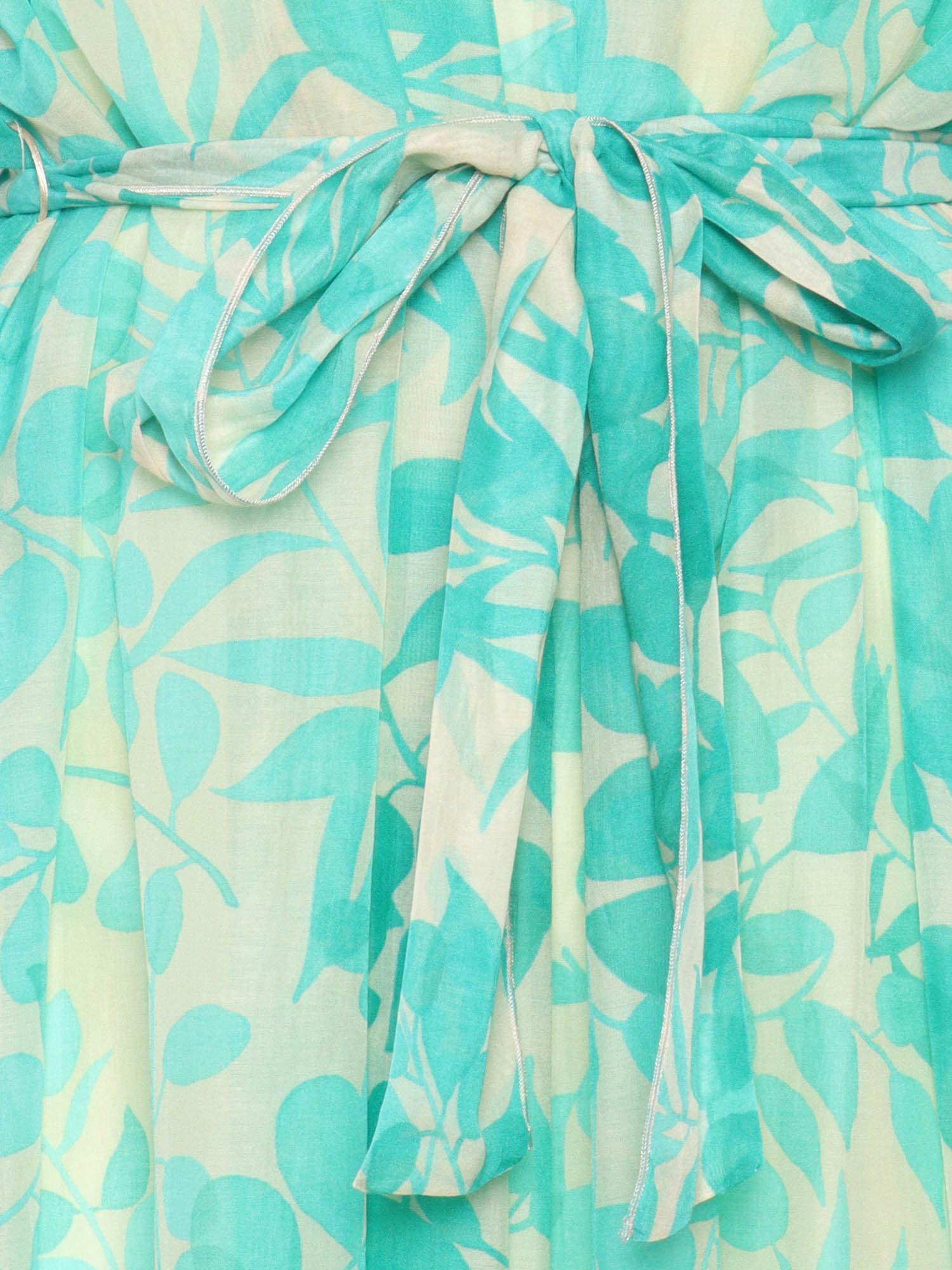 FORTE FORTE NUAGES FLEURIS PRINTED FLARED DRESS