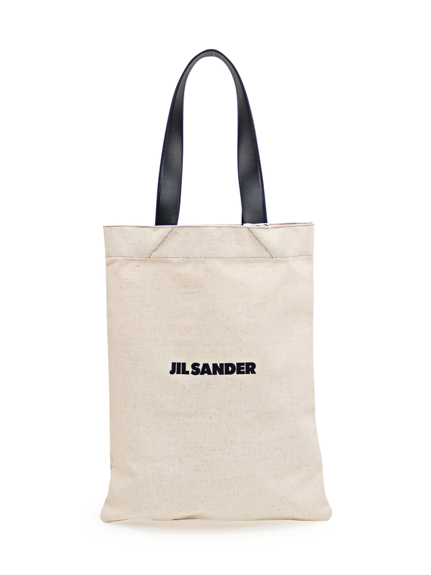 Shop Jil Sander Tote Flat Bag In Natural