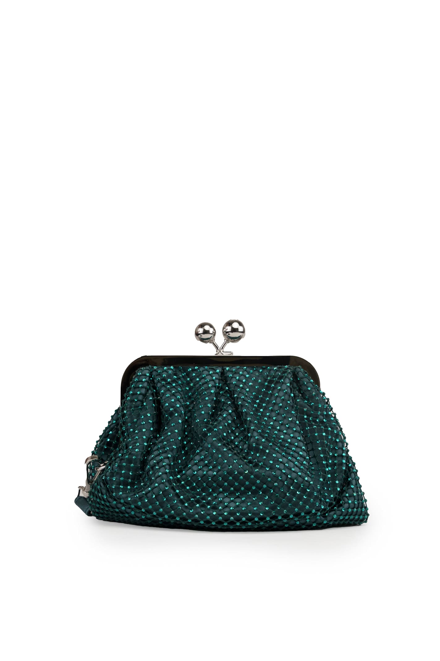 WEEKEND MAX MARA PASTICCINO EDITA BAG IN MESH AND RHINESTONES 