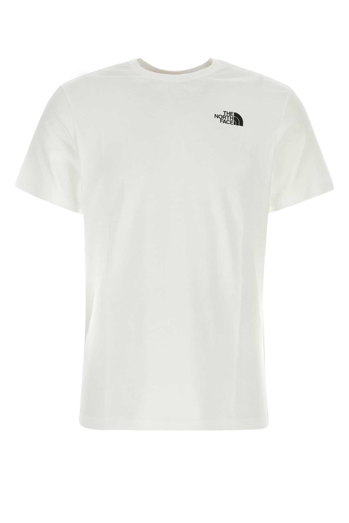 Shop The North Face White Cotton T-shirt In Wht