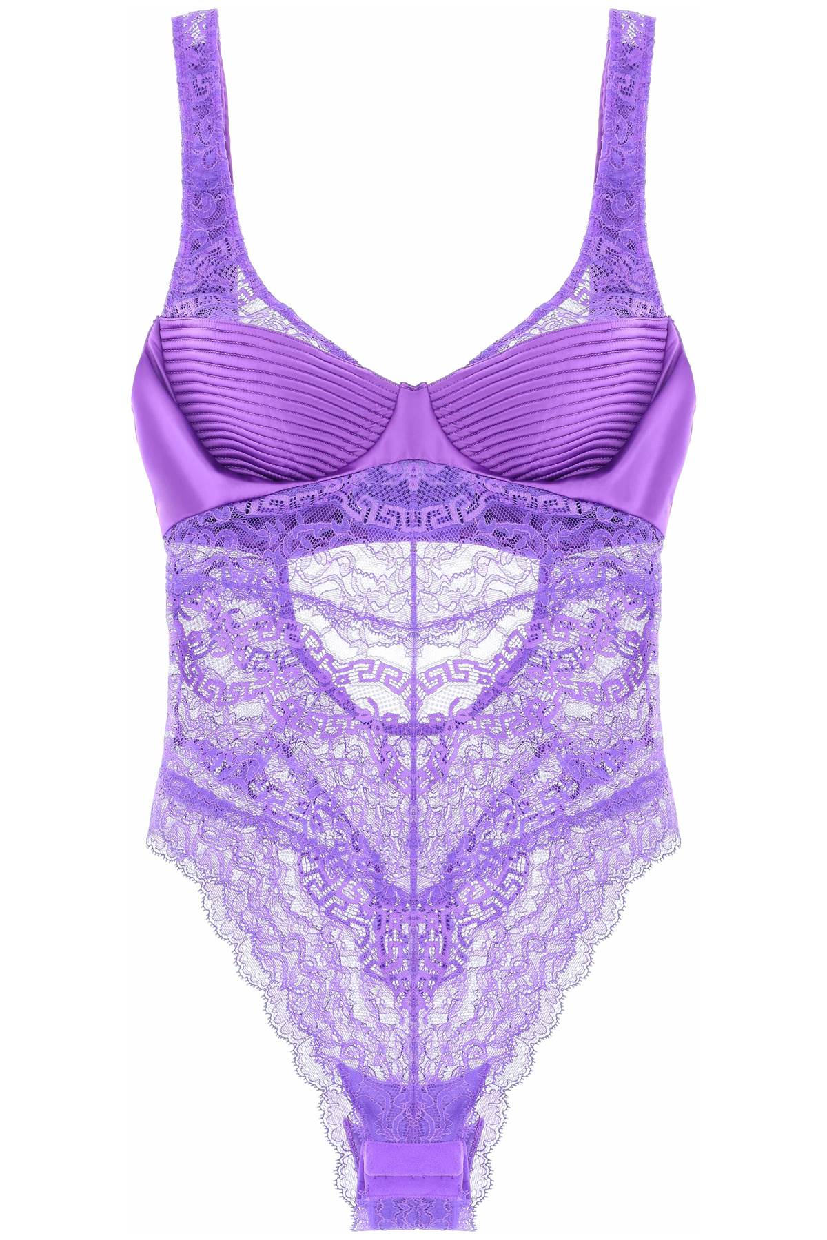 VERSACE SATIN AND LACE BODYSUIT