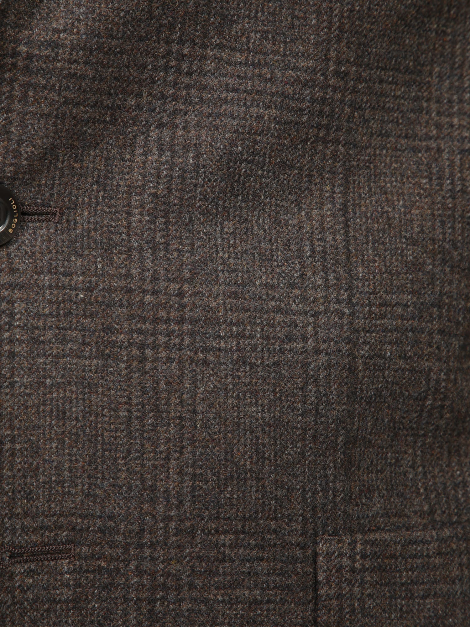 Shop Boglioli Brown Wool Flannel Jacket