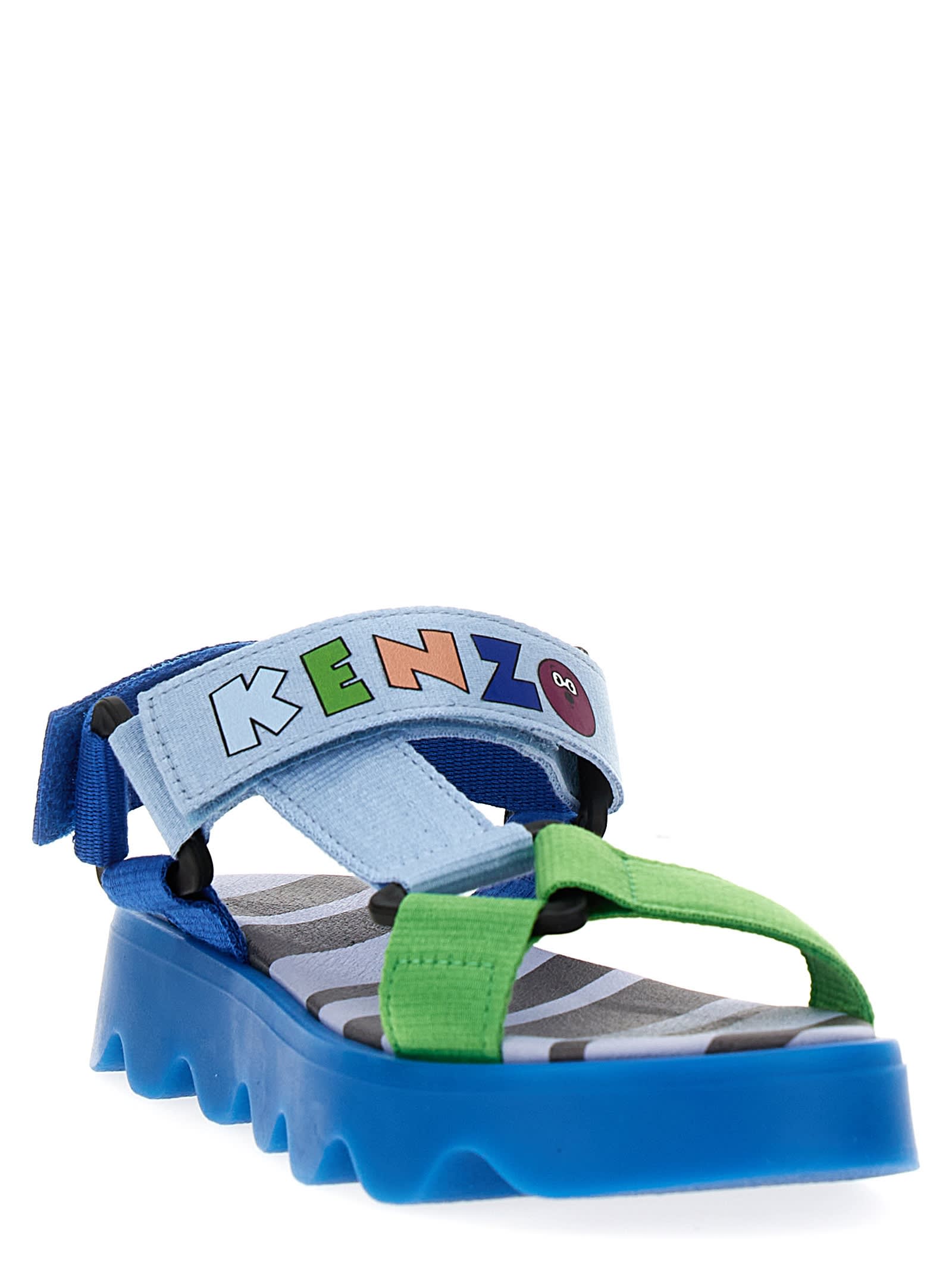 Kenzo Logo Band Sandals In Multicolor