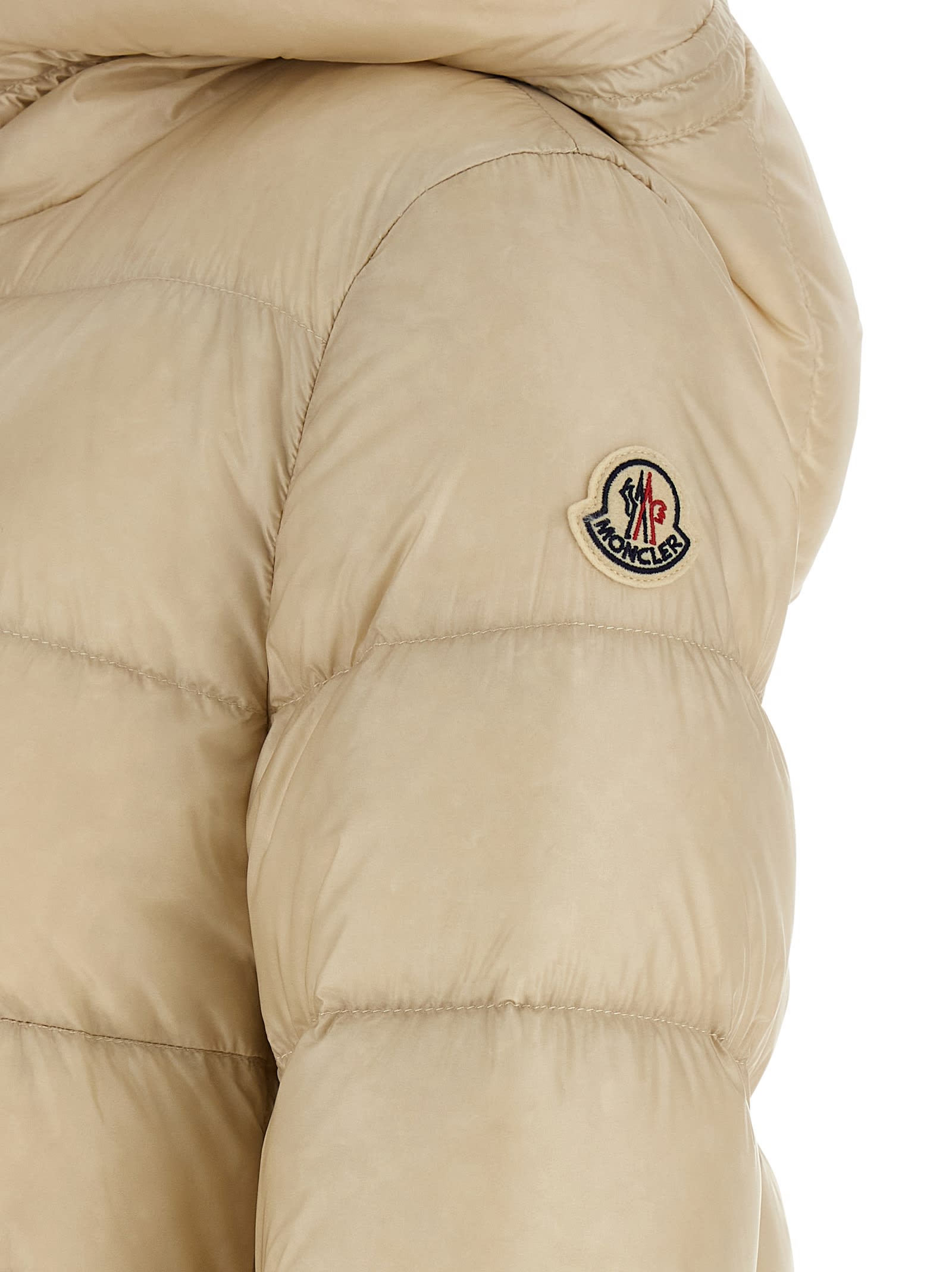 Moncler Suyenne Ivory Polyamide Coat In Multi