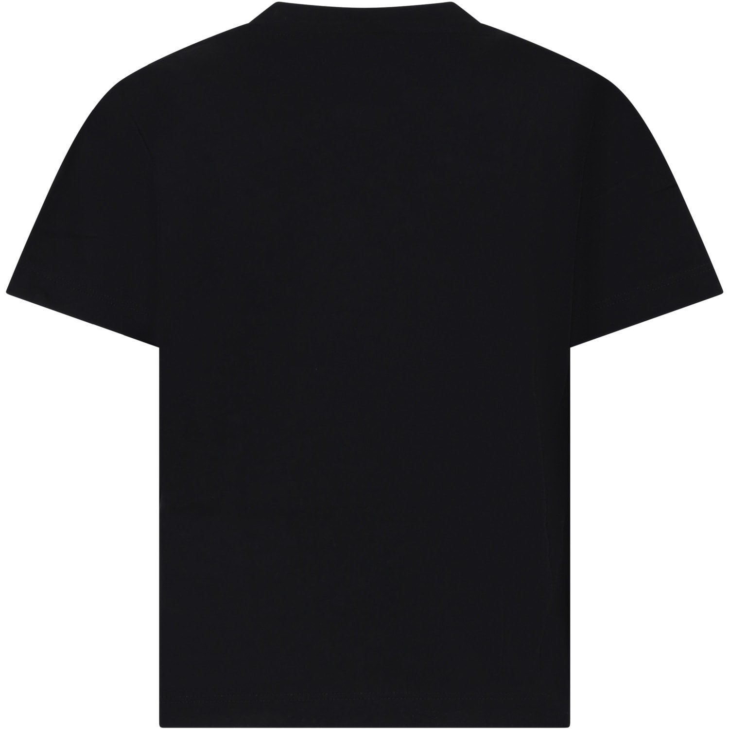 Shop Barrow Black T-shirt For Boy With Logo In Nero/black