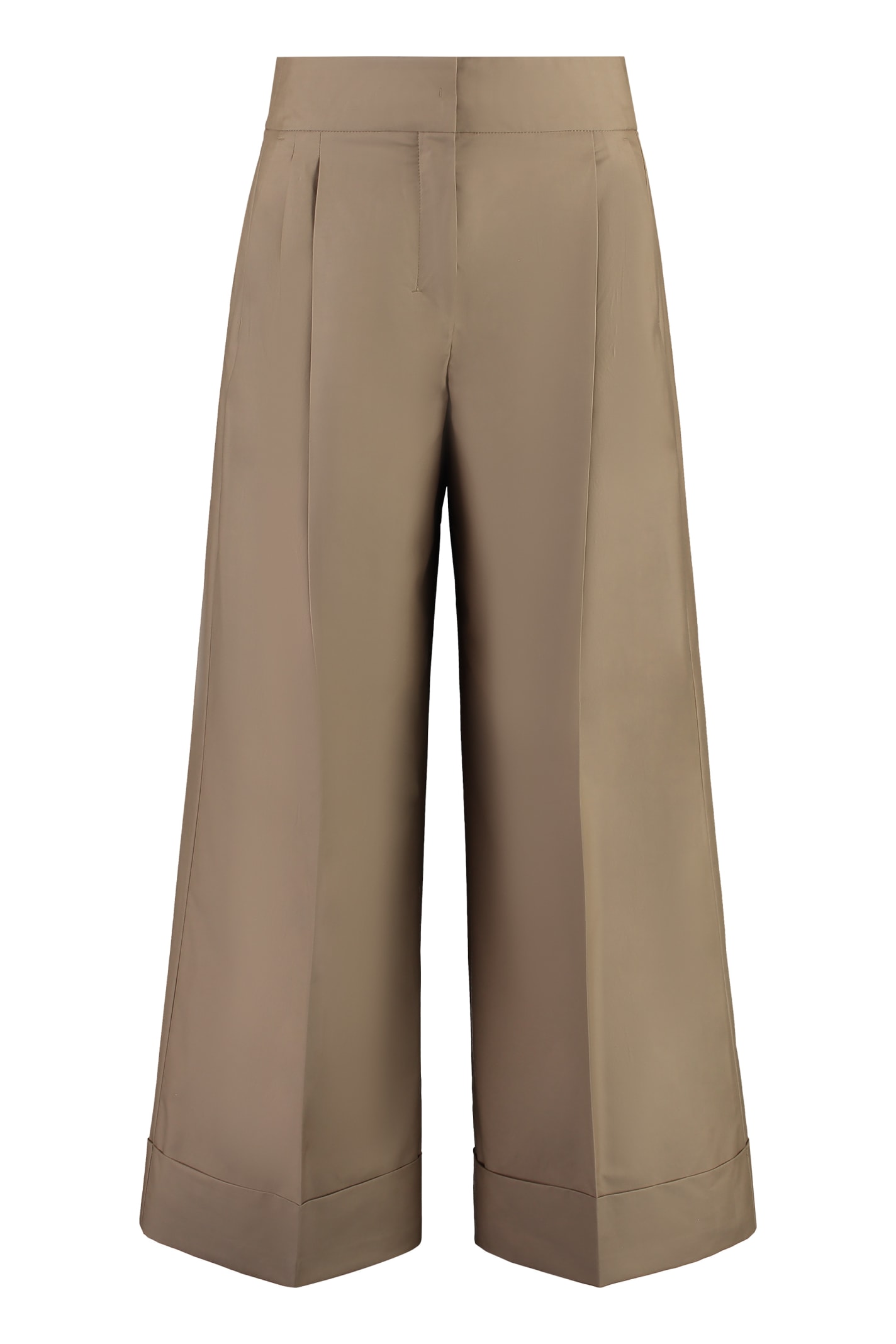 Shop 's Max Mara Abba Cropped Trousers In Camel