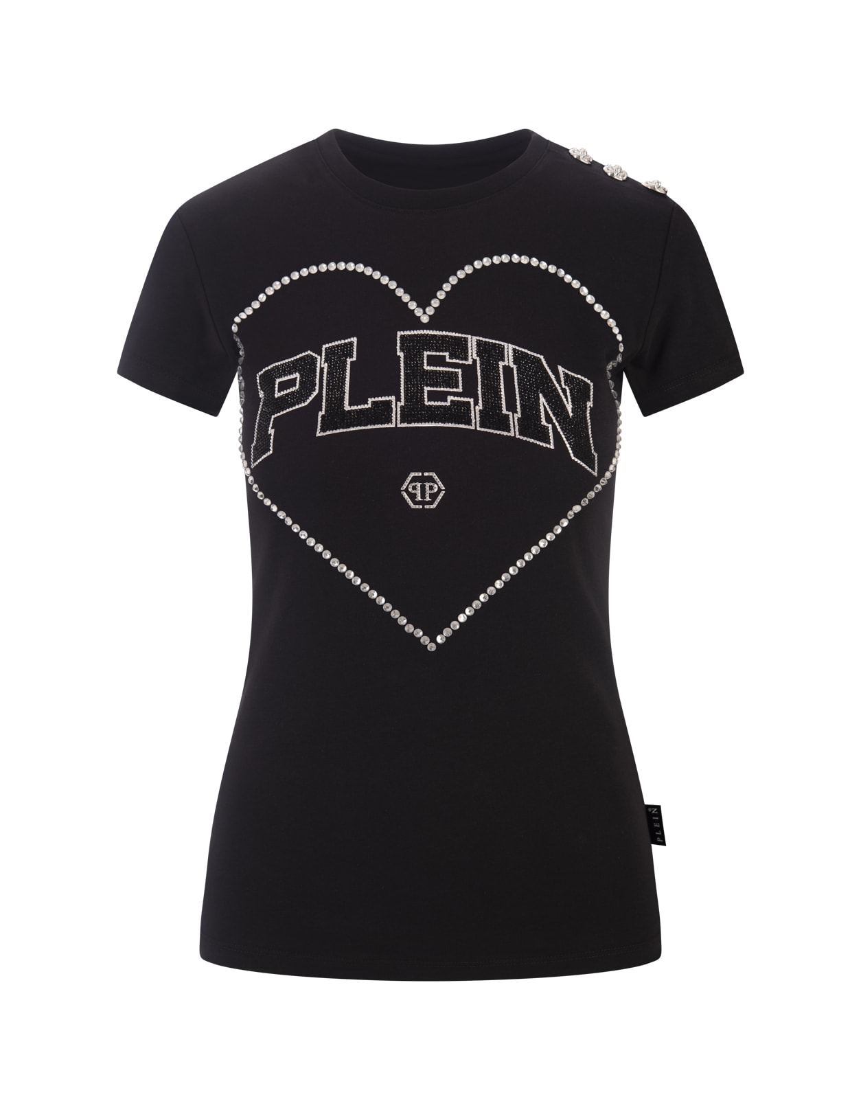 Shop Philipp Plein Sexy Pure Heart T-shirt In Black