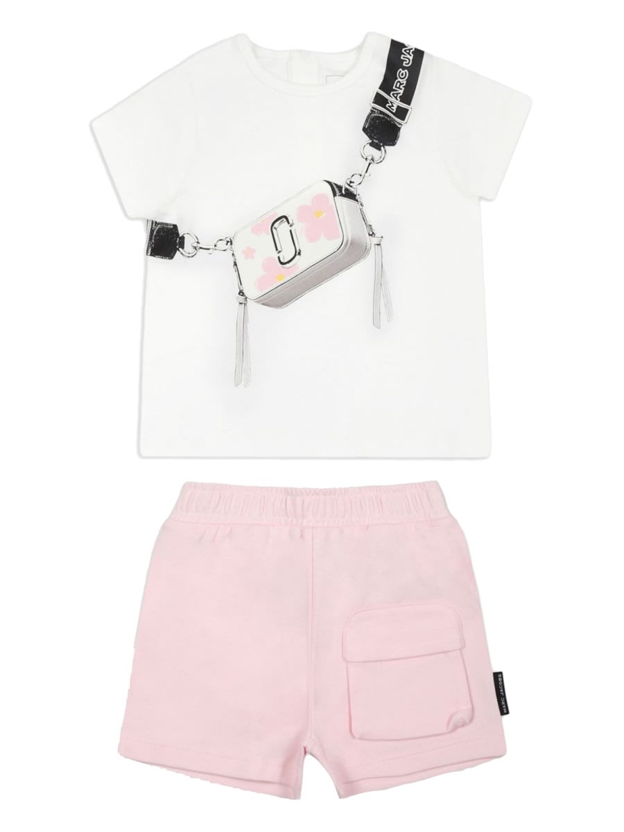 Marc Jacobs Babies' T-shirt With Shorts Set In Pink