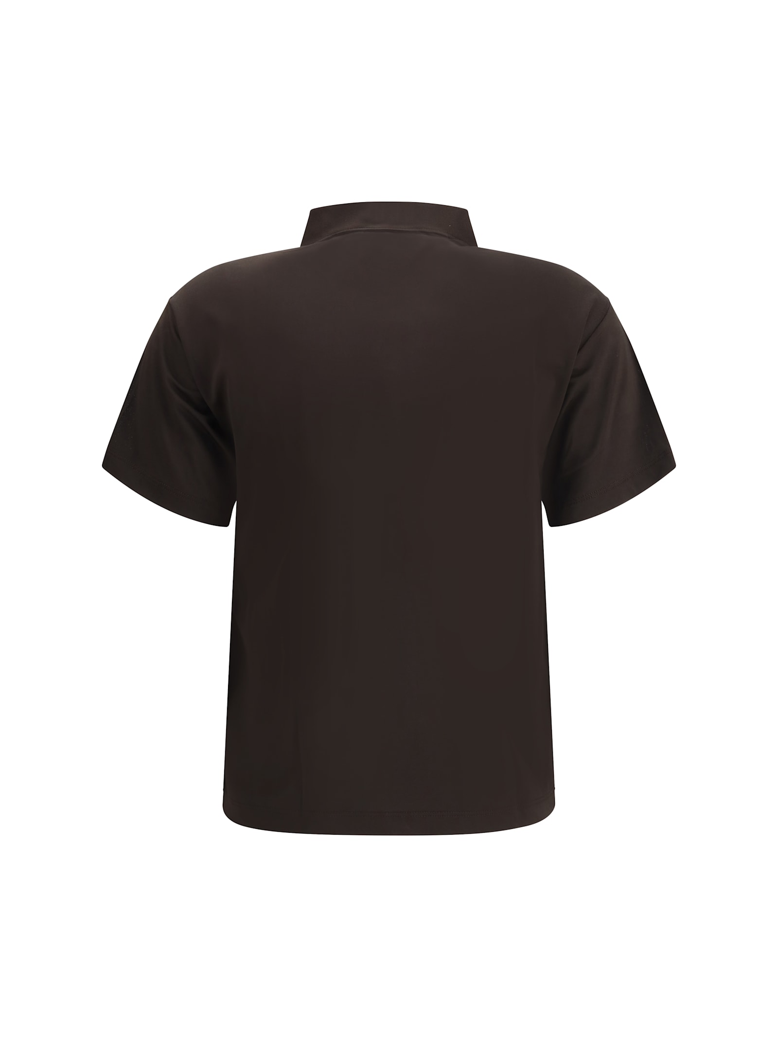Maison Margiela Short Sleeved Buttoned Polo Shirt In Black