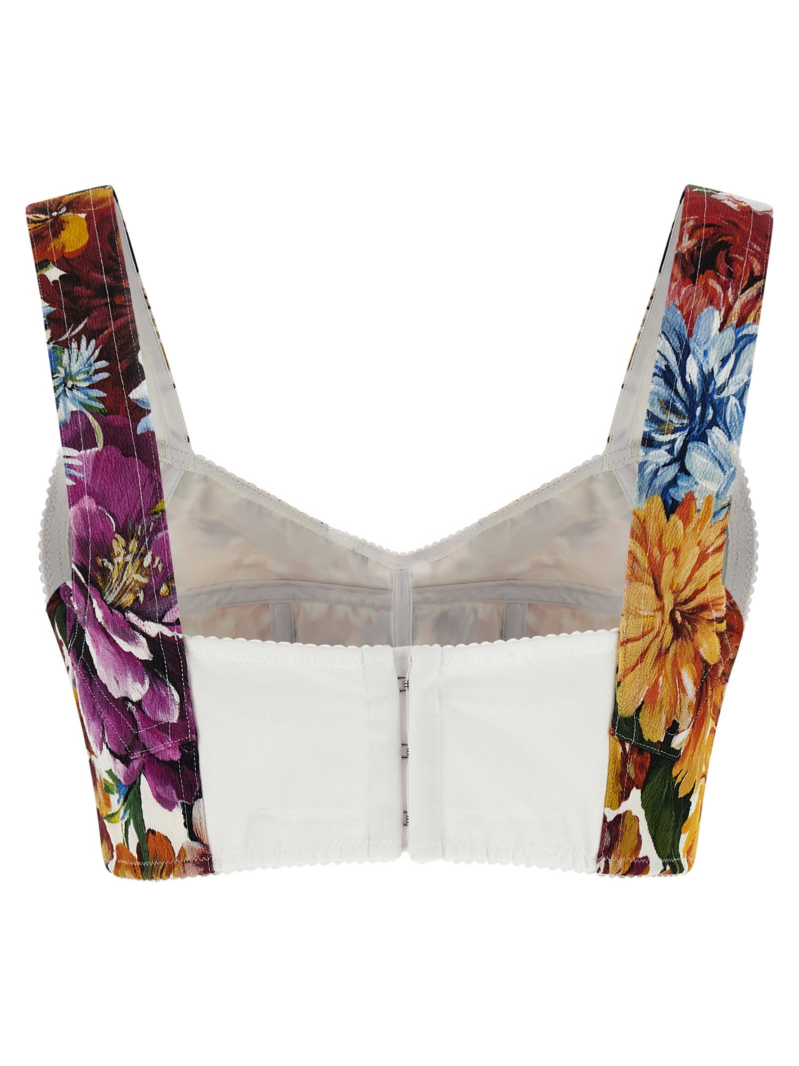 Dolce & Gabbana Bralette Mit Blumen-print In Multi