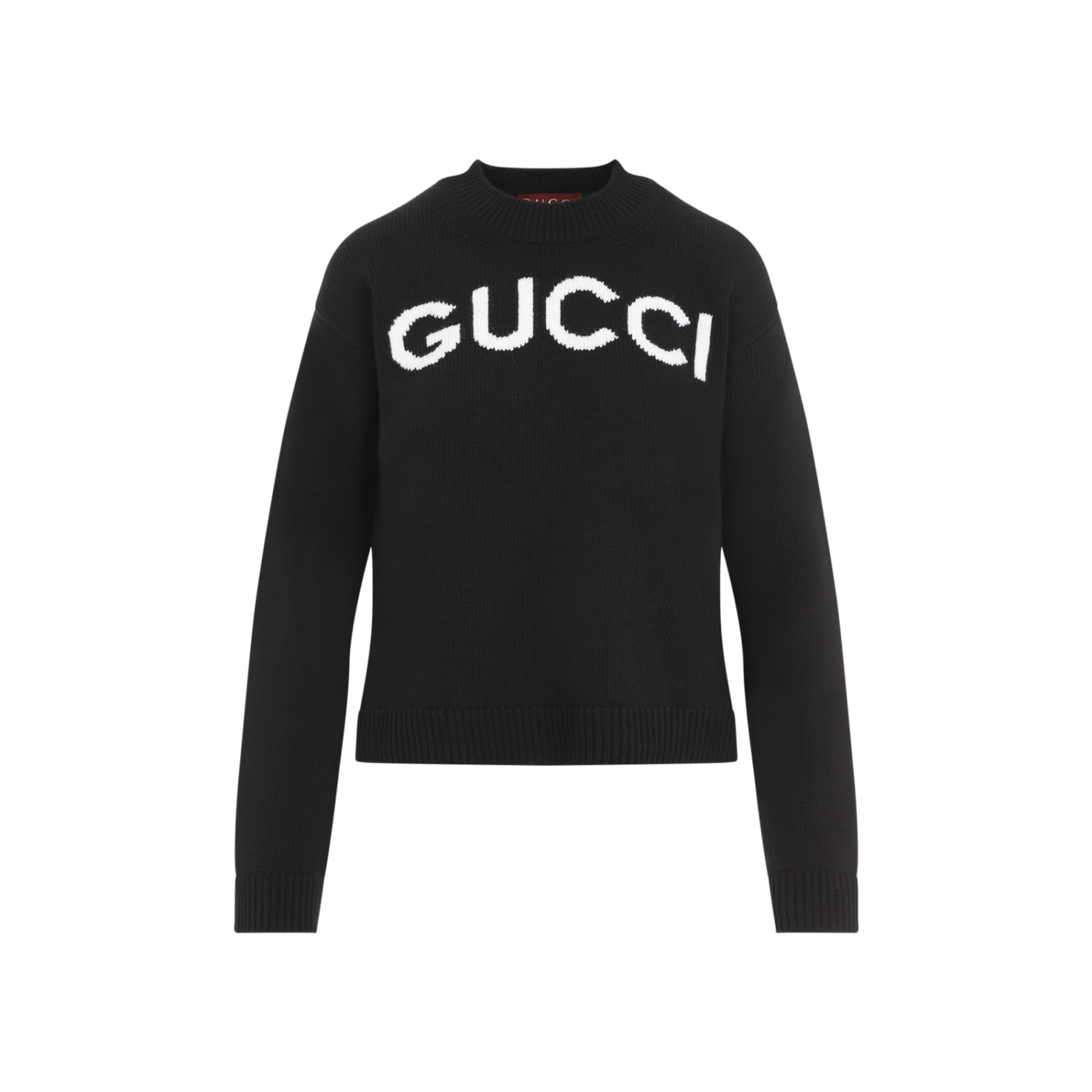 Shop Gucci Sweater In Black Ivory