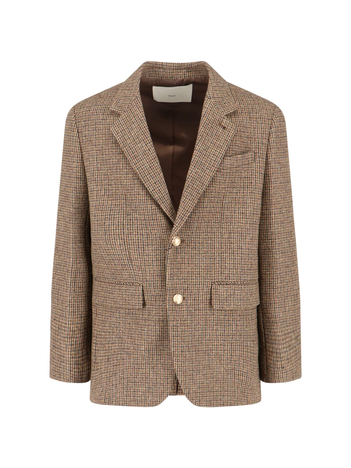 Dunst Single-breasted Wool Blend Blazer In Brown