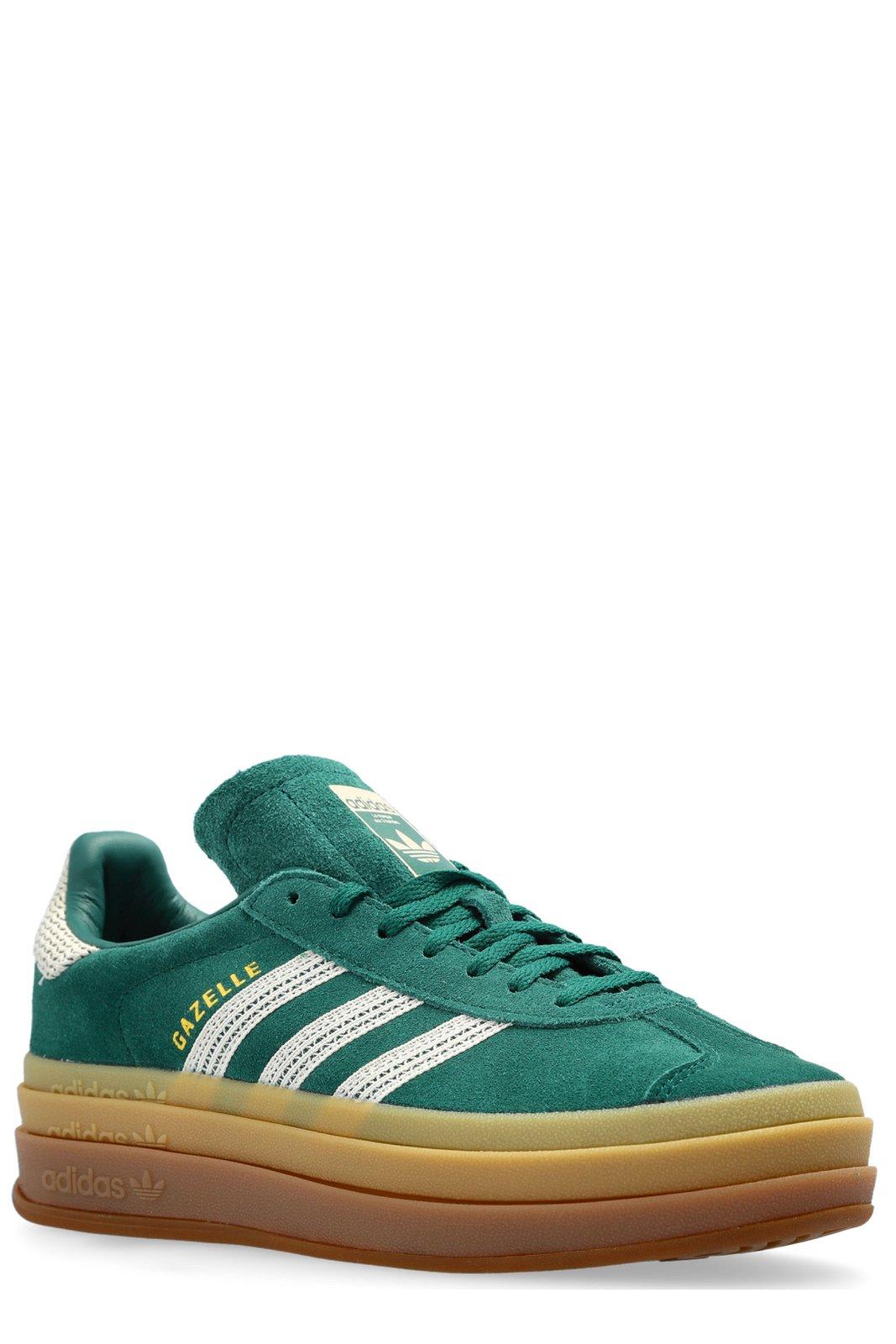Adidas Originals Gazelle Bold Sneakers In Cgreen/wonwhi/goldmt