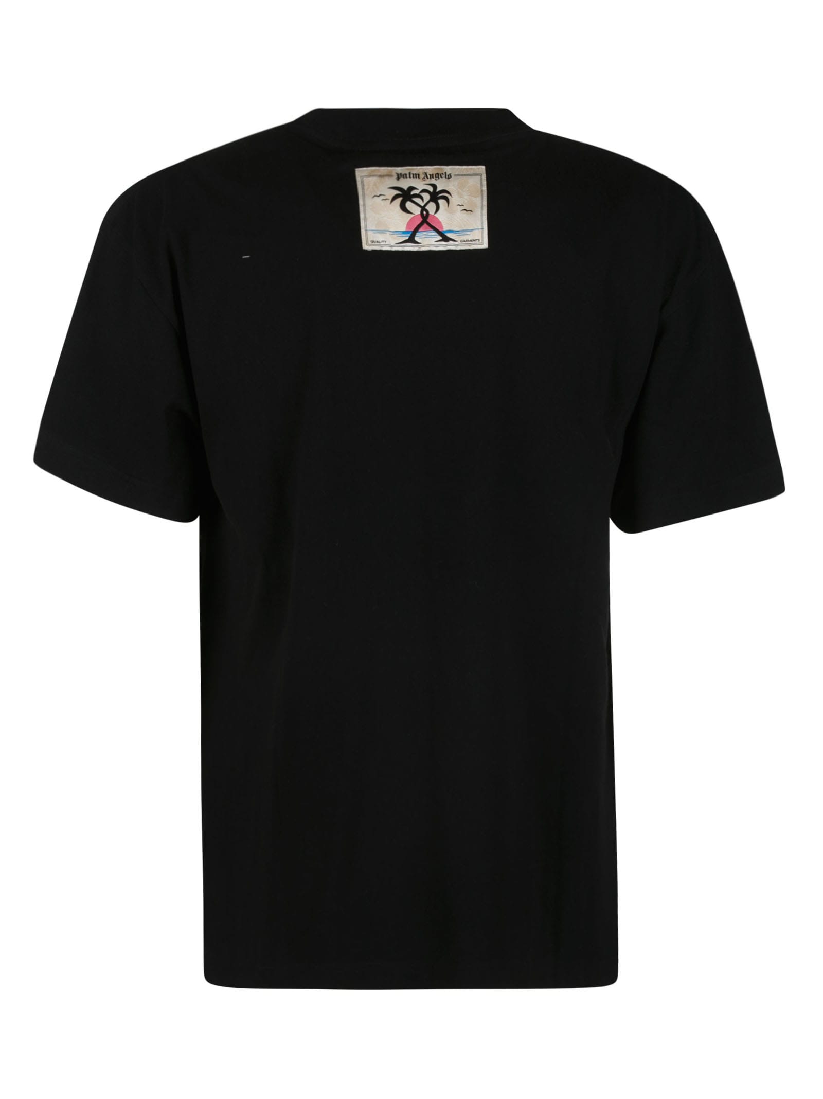 Shop Palm Angels Hugging Palms Classic T-shirt In Black/white