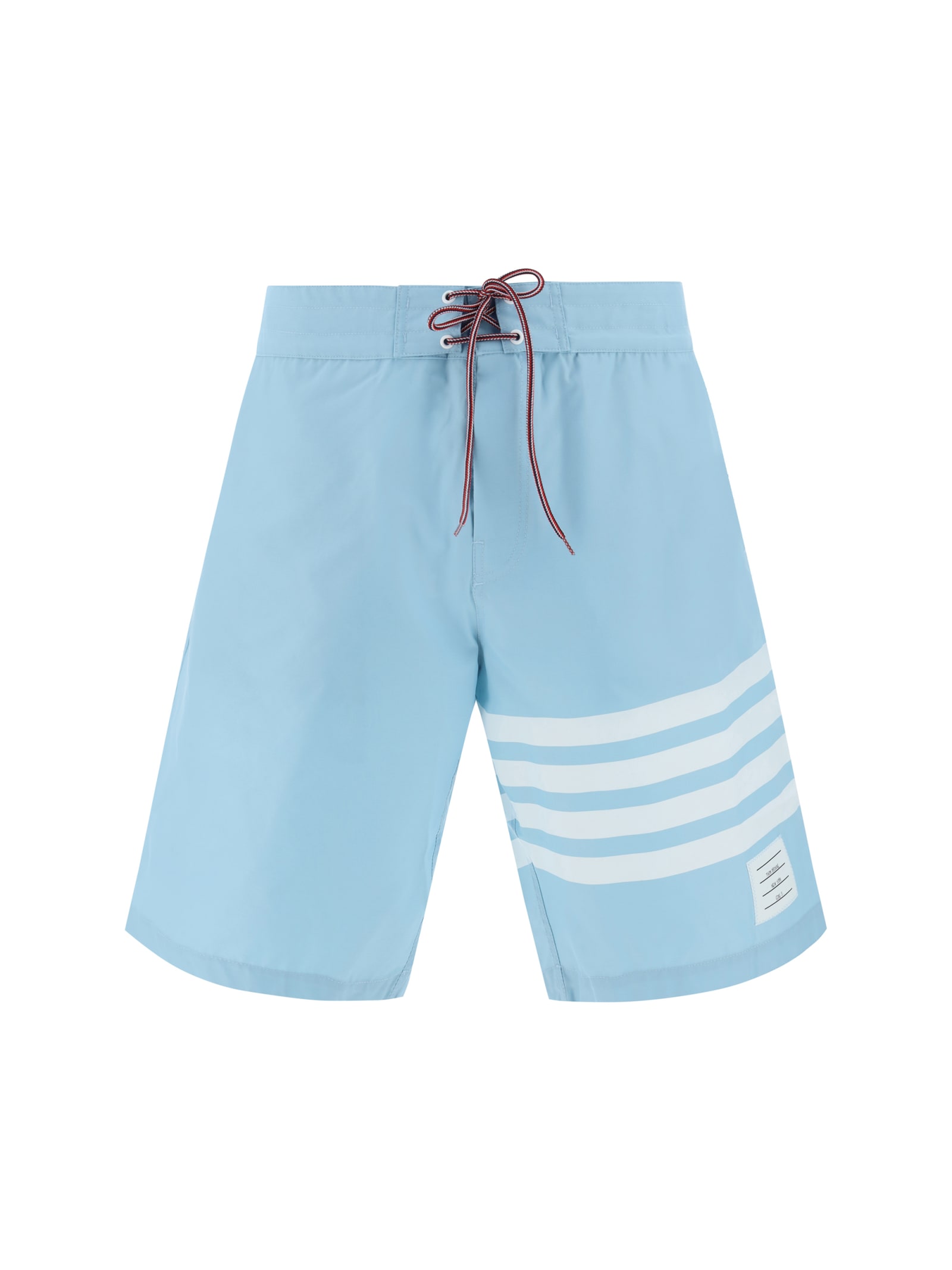 Shop Thom Browne Board Swimshorts In Medium Blue