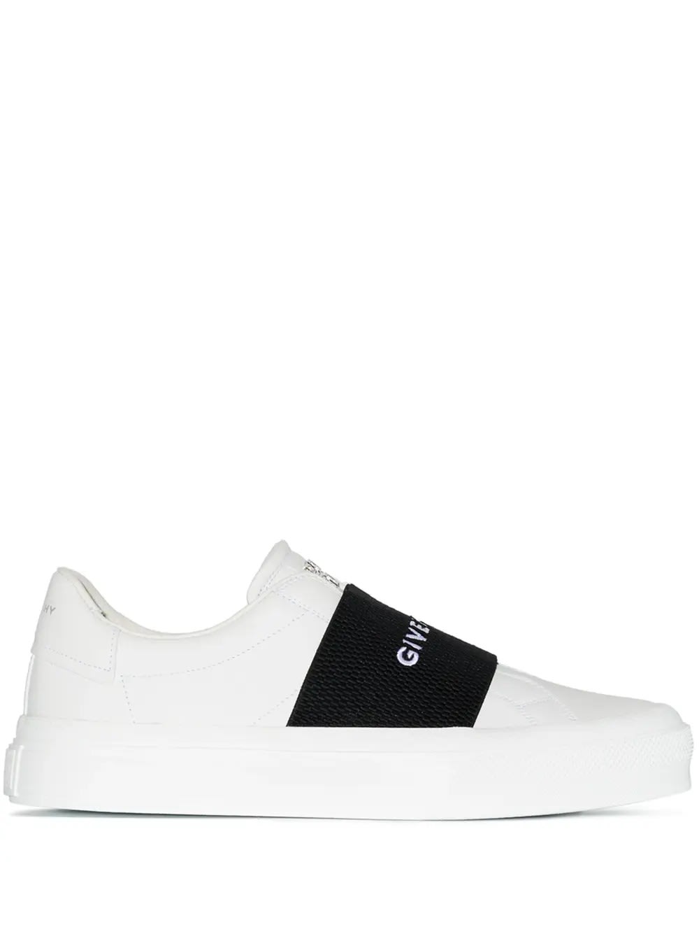 Shop Givenchy White City Sport Sneakers With  Band
