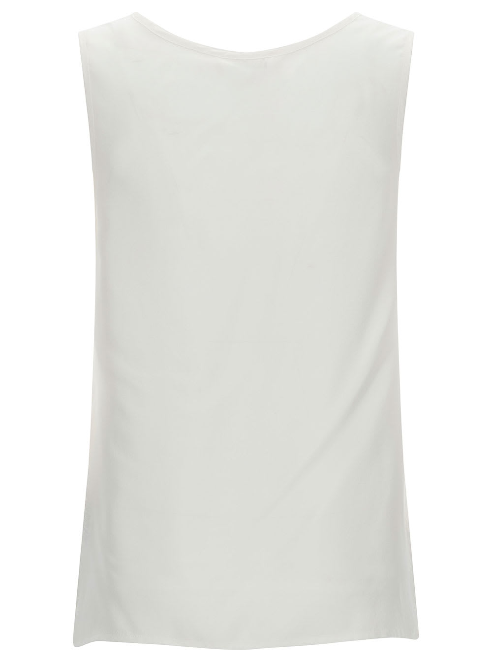 Shop P.a.r.o.s.h White Tank Top With Plunging U Neckline In Polyamide Woman