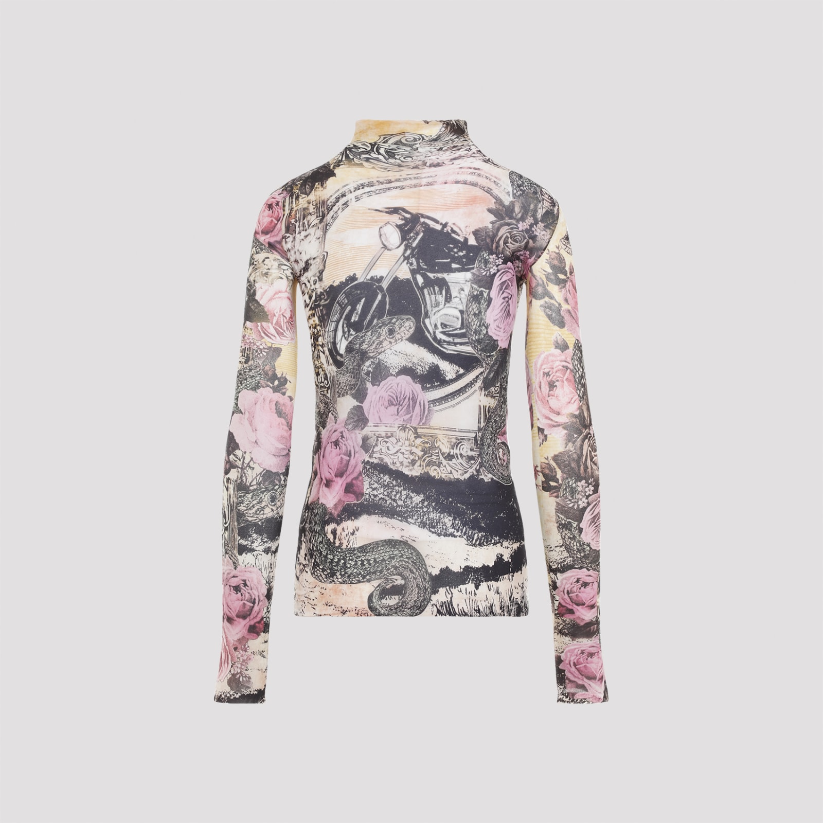 Shop Acne Studios Printed T-shirt In Bia Pink Multicolor