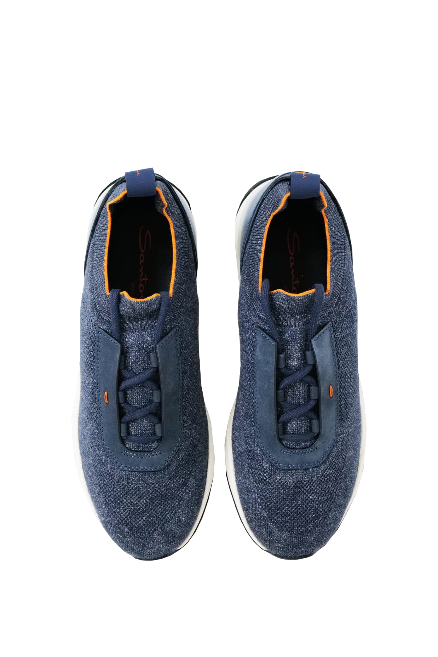 Shop Santoni Sneakers In Blue