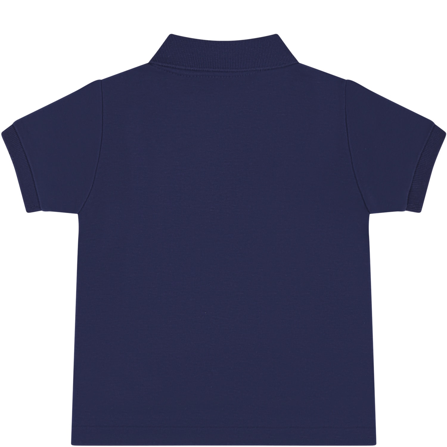 Shop Ralph Lauren Blue Polo-shirt For Baby Boy With Iconic Red Pony