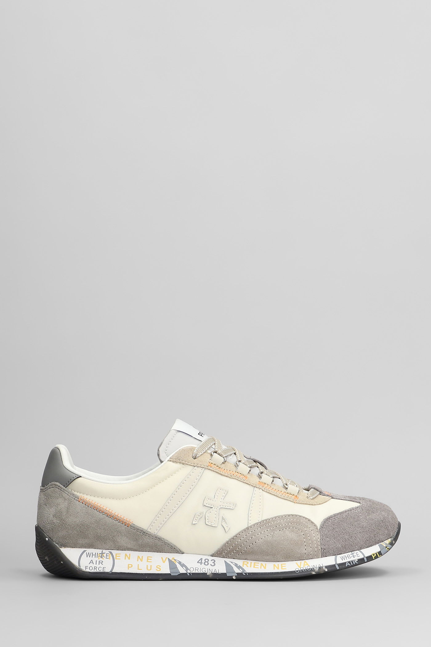 Jackyx Sneakers In Grey Suede And Fabric