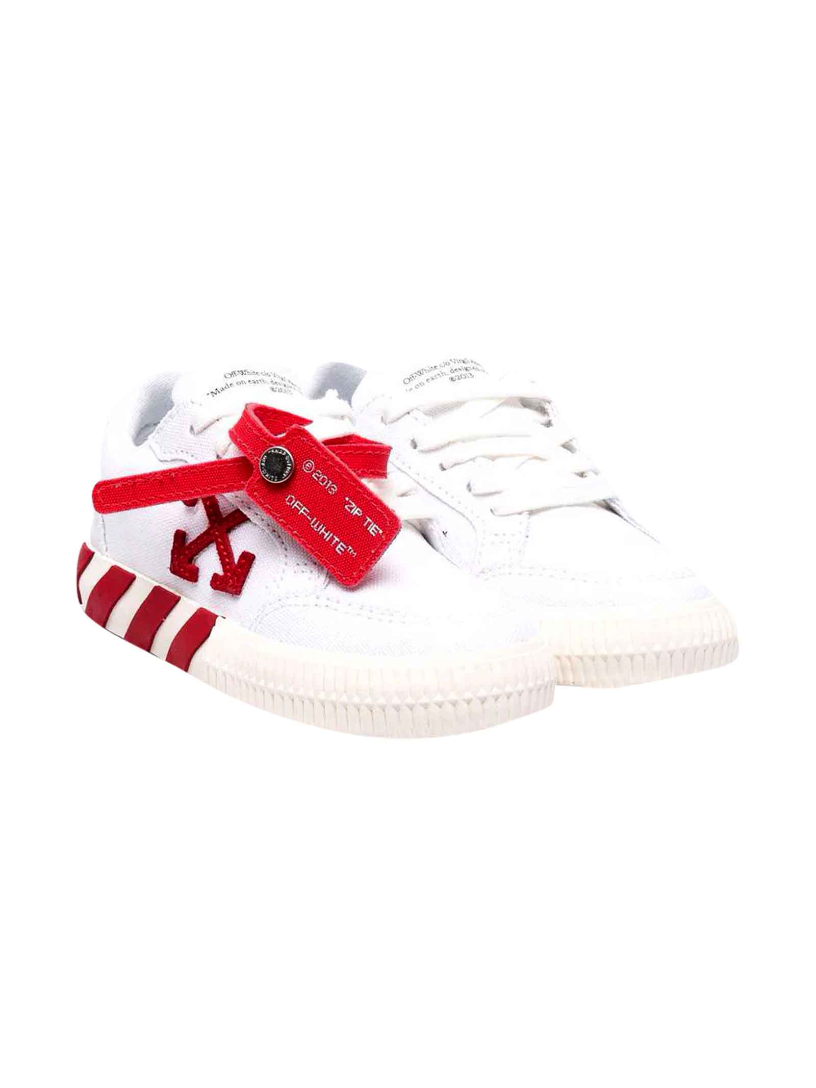 Off-White White And Red Sneakers