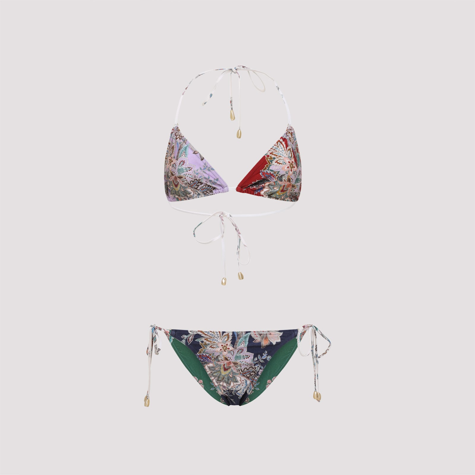 Zimmermann Rhiannon Mini Tri Bikini In Multi