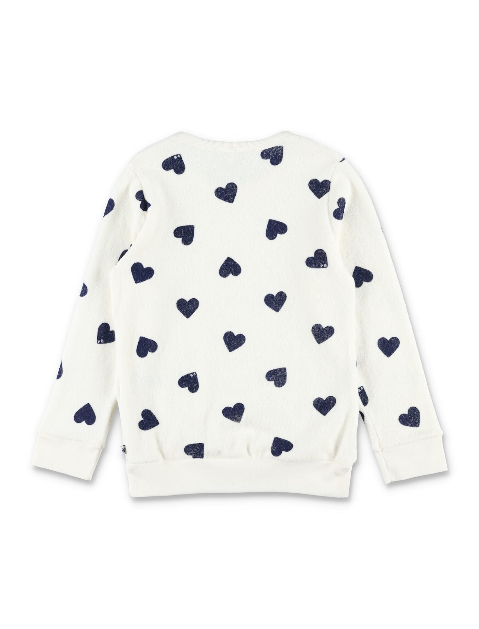 Petit Bateau Cotton Terry Pyjamas With Heart Print In White