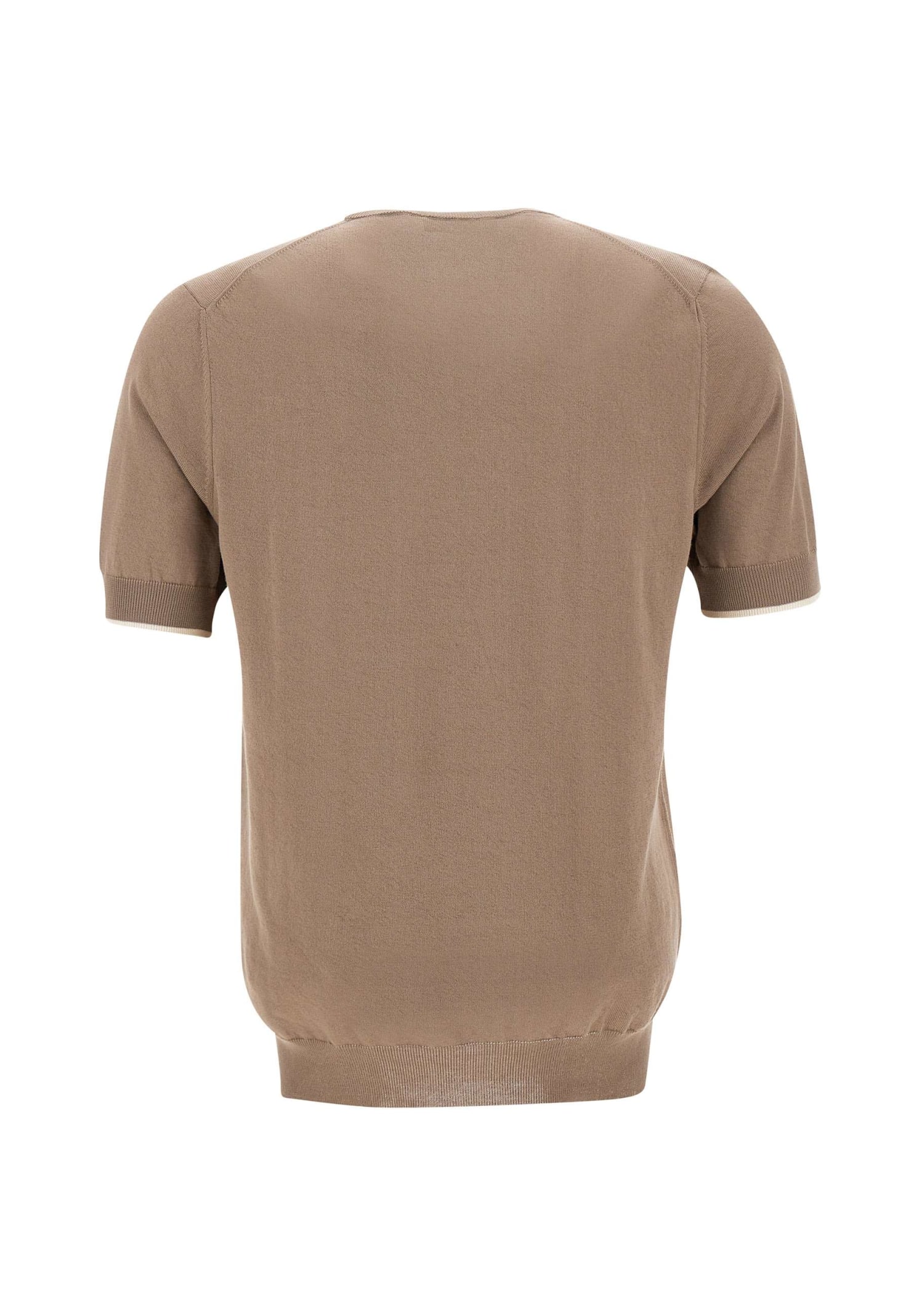 Shop Peserico Cotton Sweater In Beige