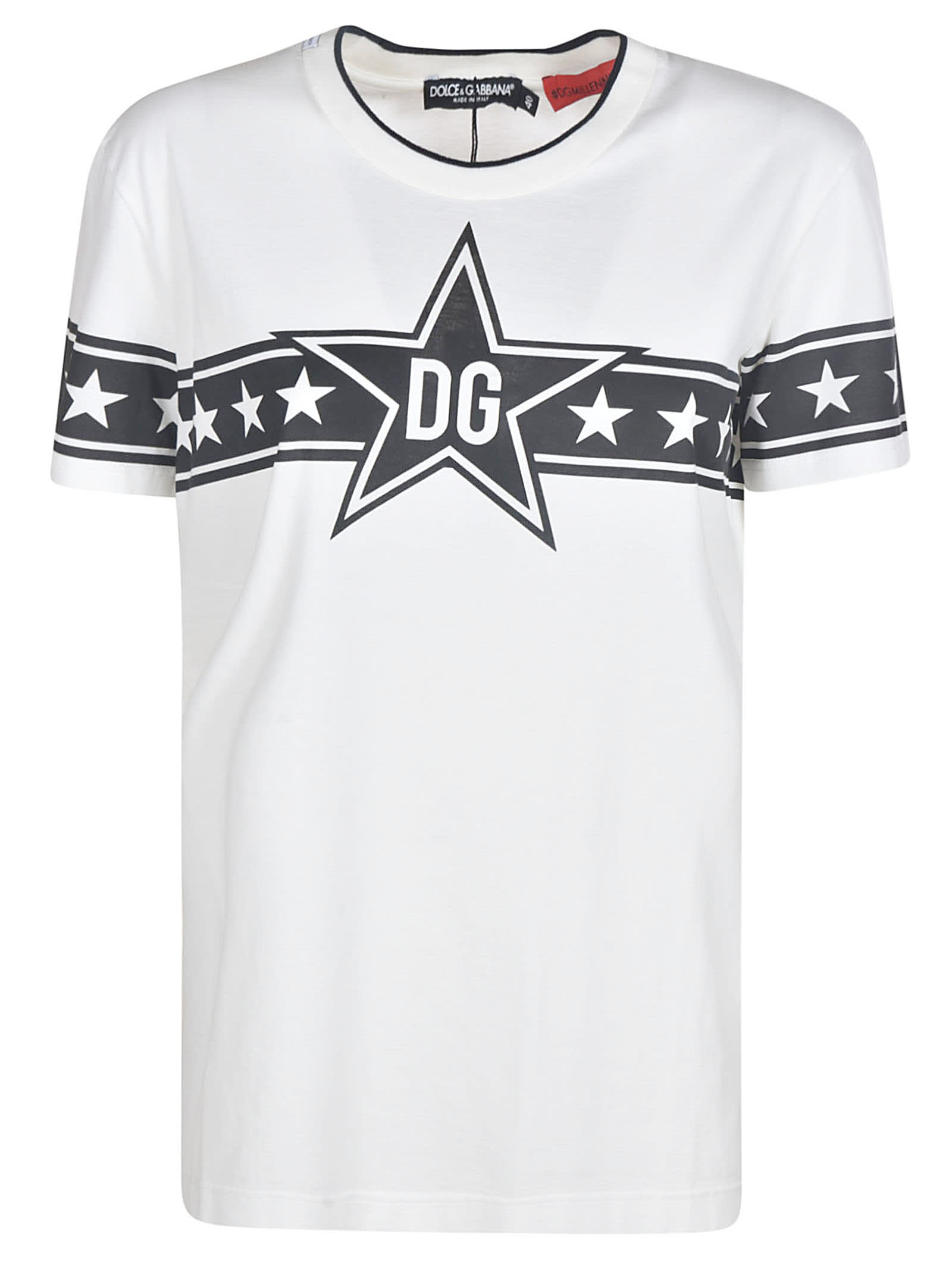 DOLCE & GABBANA STAR LOGO PRINT T-SHIRT,11260730