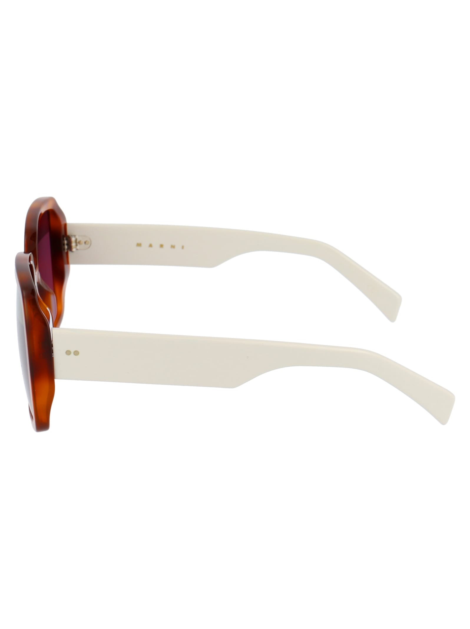 Shop Marni Eyewear Me633s Sunglasses In 219 Tortoise