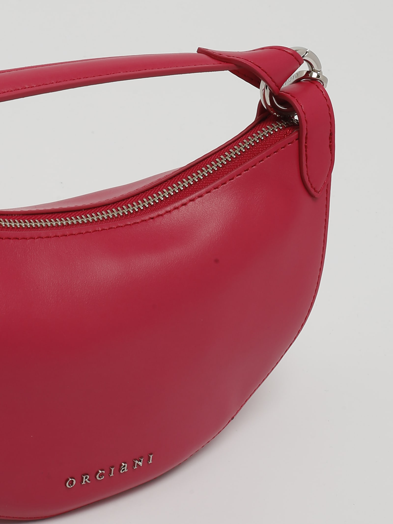 Shop Orciani Mini Hobo Shoulder Bag In Lampone