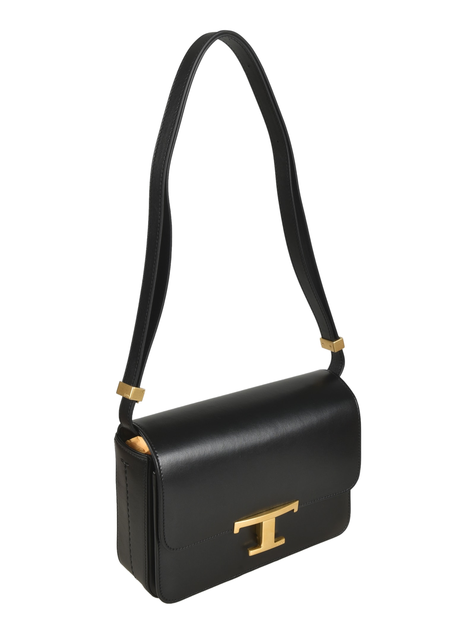 Shop Tod's Logo Flap Shoulder Bag In B999