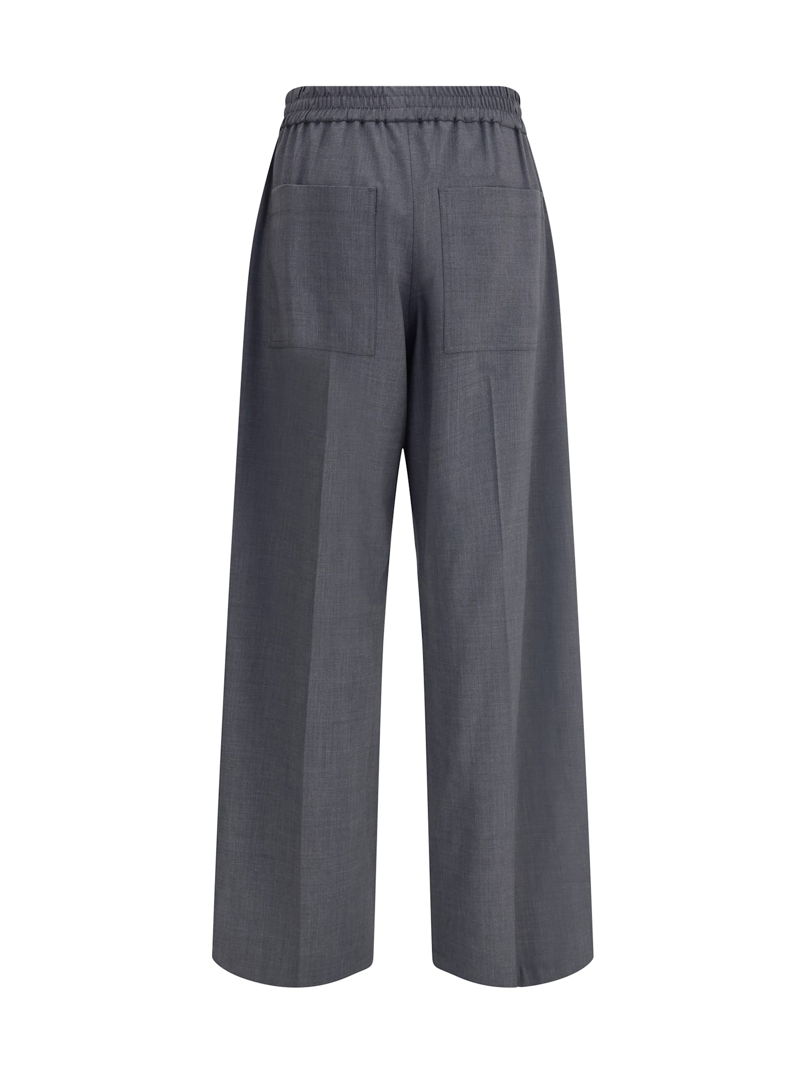 Brunello Cucinelli Palazzo Pants In Gray