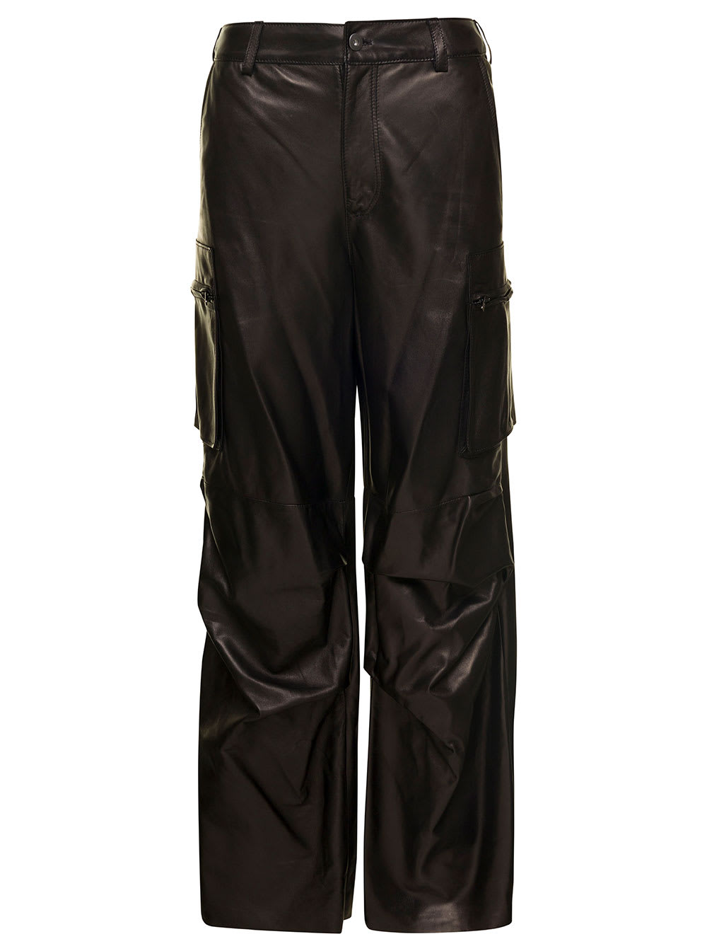 Nappa Leather Cargo Pants