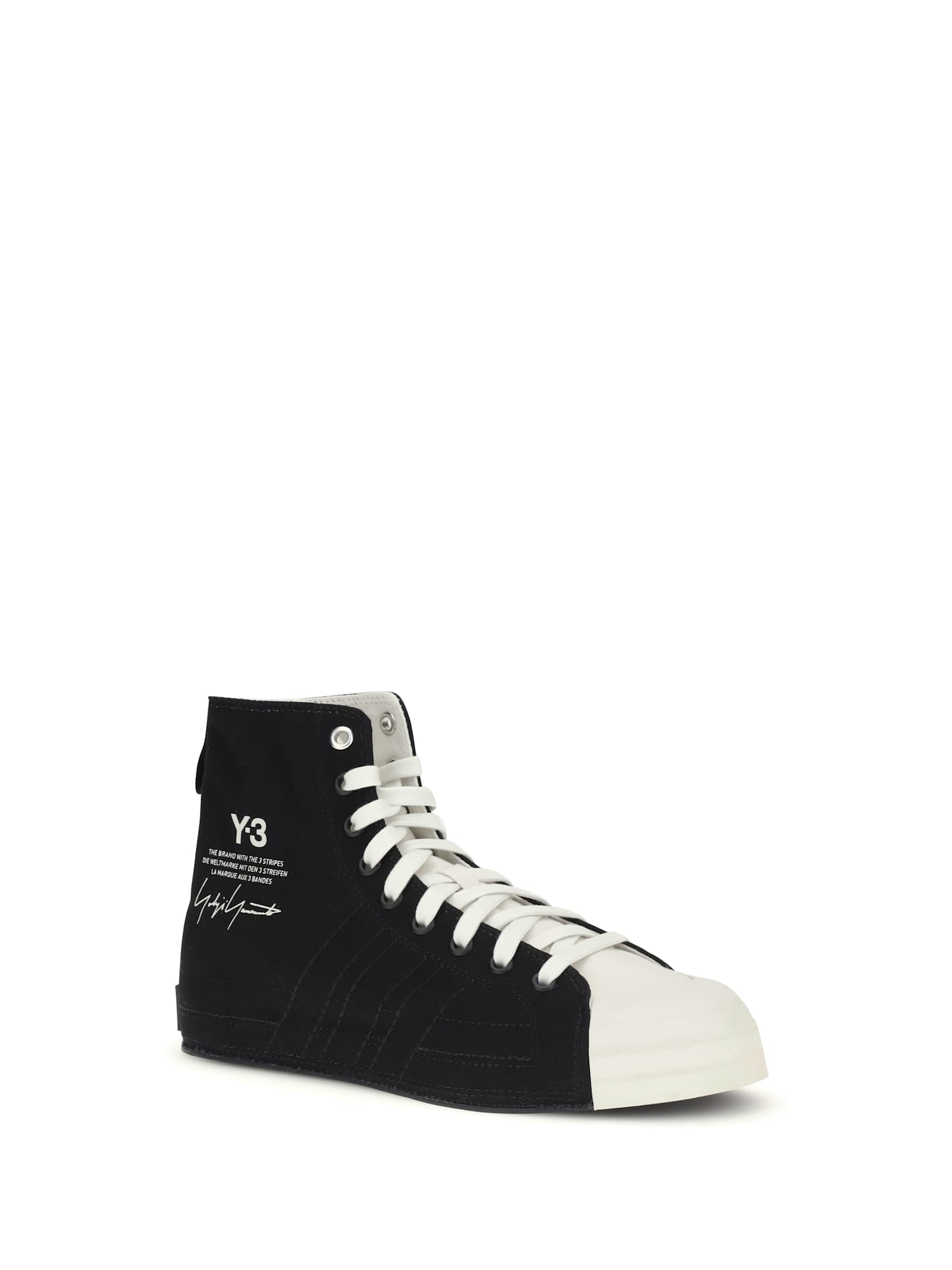 Y-3 Nizza Hi Sneakers In Black