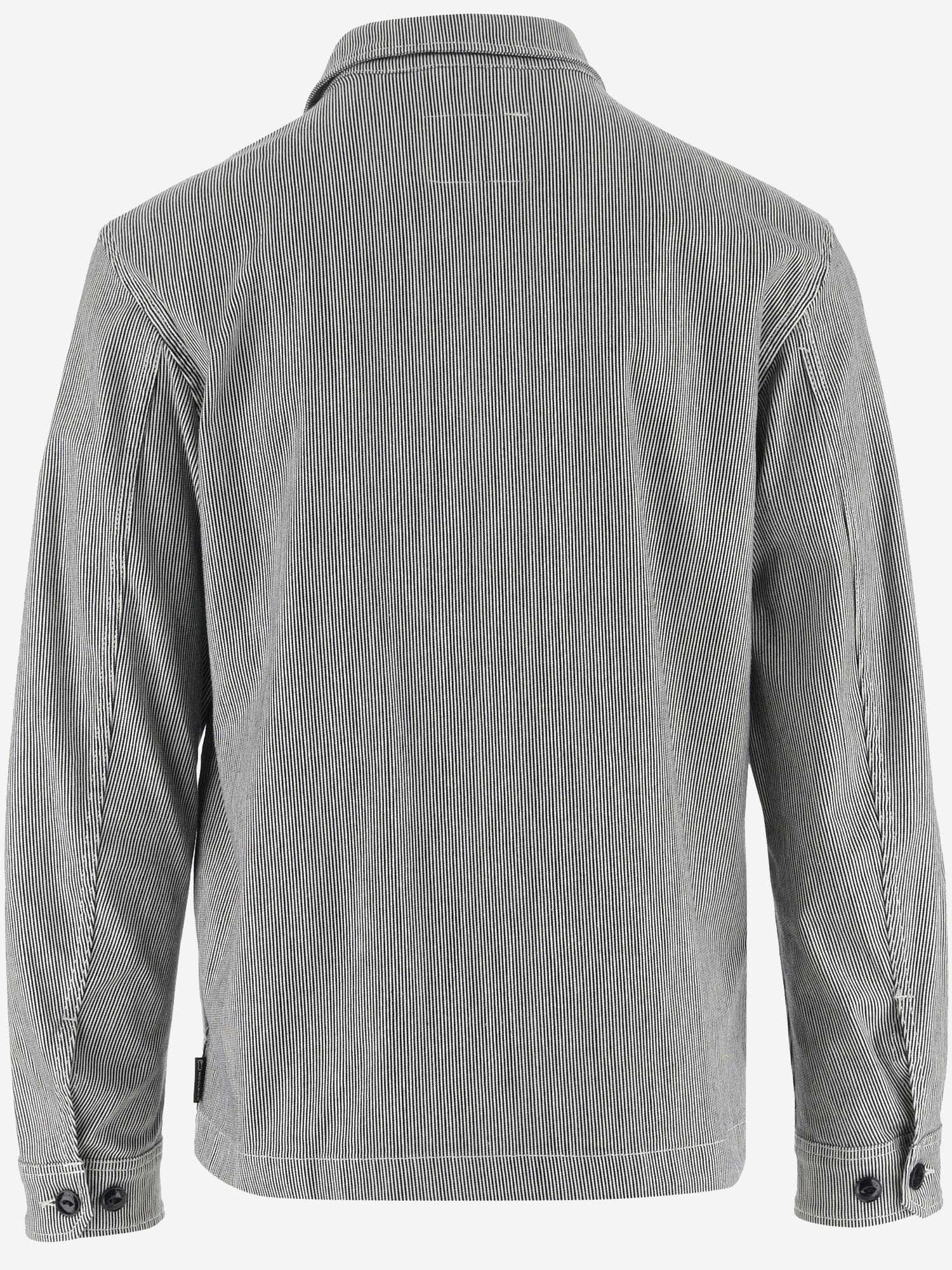 Shop Woolrich Striped Cotton Shirt In Grey