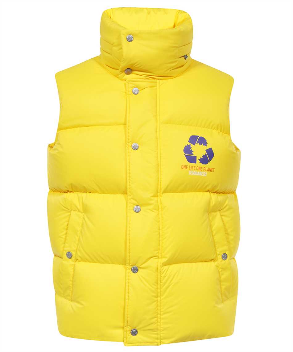 Dsquared2 Padded Bodywarmer In Yellow
