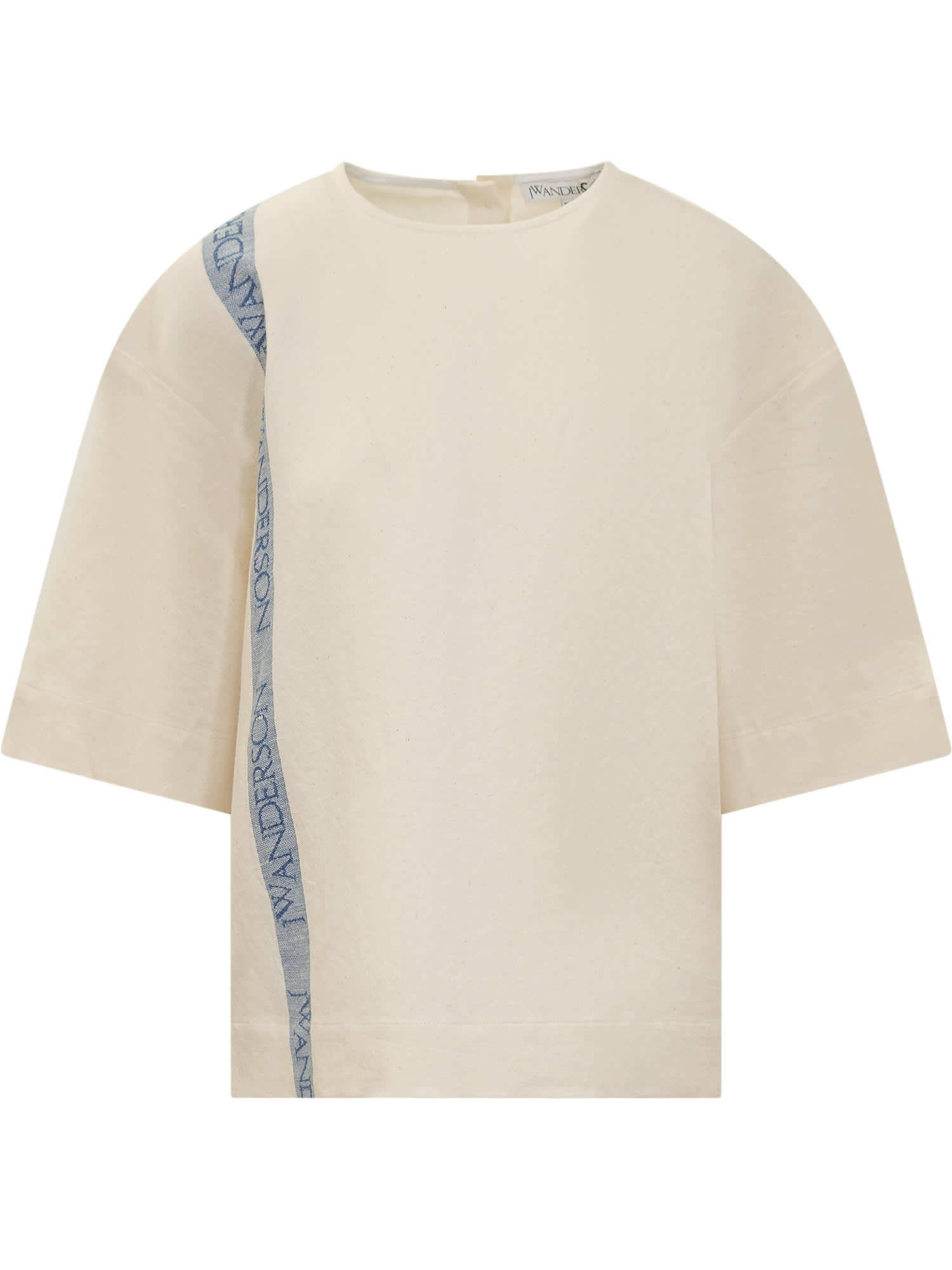 Shop Jw Anderson Boxy T-shirt In Cream