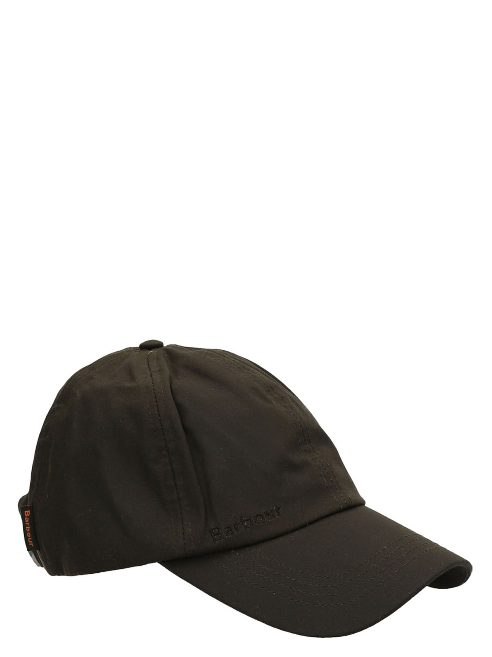 Barbour Embroided-logo Cotton Cap In Brown