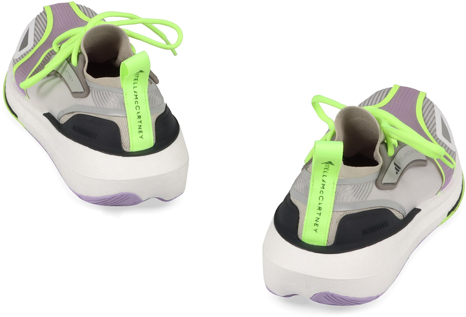 Adidas By Stella Mccartney Performance Sneakers Featuring Neon Accents In Grey