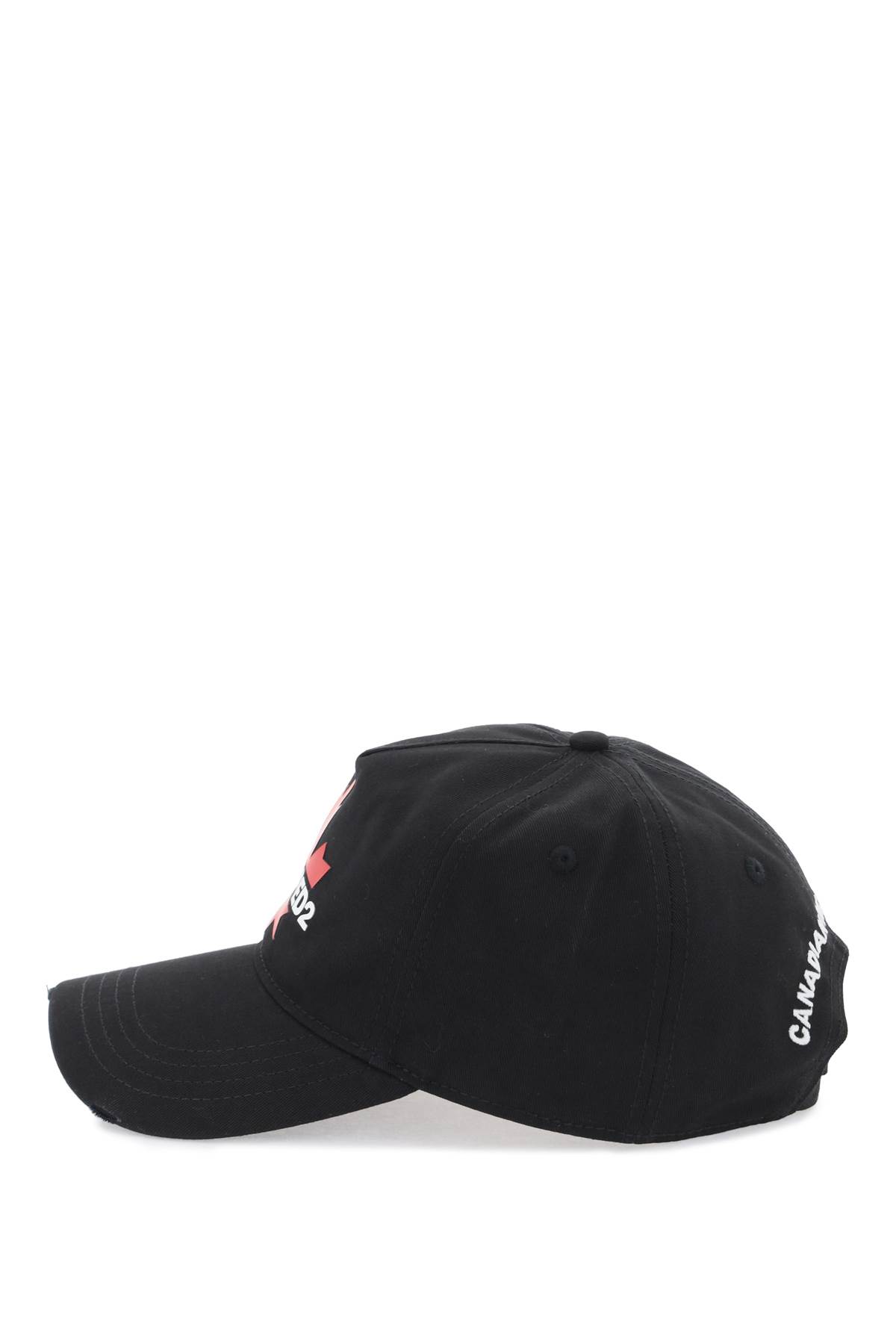 Shop Dsquared2 Rubberized Logo Baseball Cap In Black